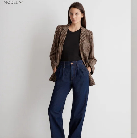 Madewell Jackets & Blazers - Madewell Caldwell Double-Breasted Blazer in Lyden Plaid NH852 Size L NWT